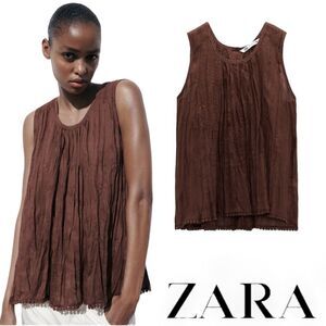 ZARA | Brown | RAMIE PASSEMENTERIE BLOUSE